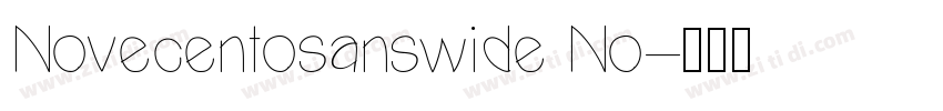 Novecentosanswide No字体转换